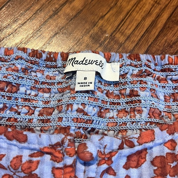 Madewell women's size 8 floral crop top - Picture 3 of 5